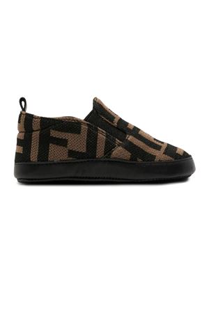 slip-on in cotone marrone FENDI KIDS | BMR087A6A6F0E0X